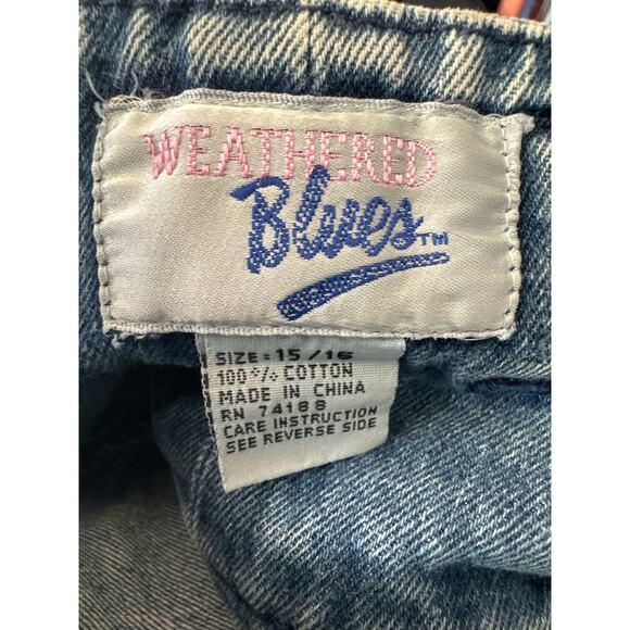 Vintage 80s Weathered Blues High Waisted Acid Wash Mom Jeans size large - Picture 11 of 16